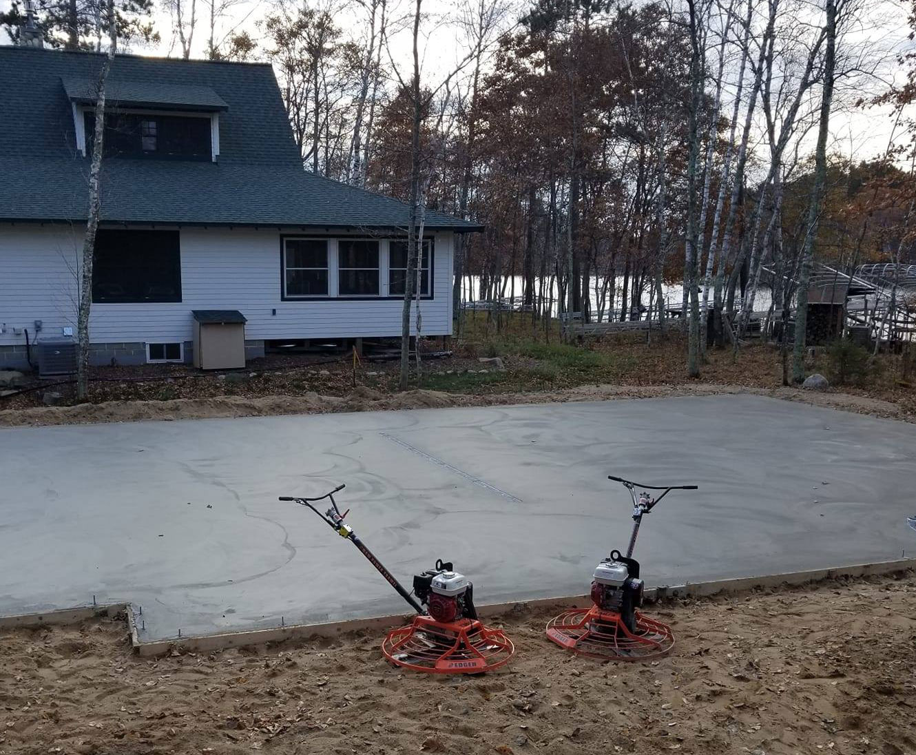 floating slab of concrete